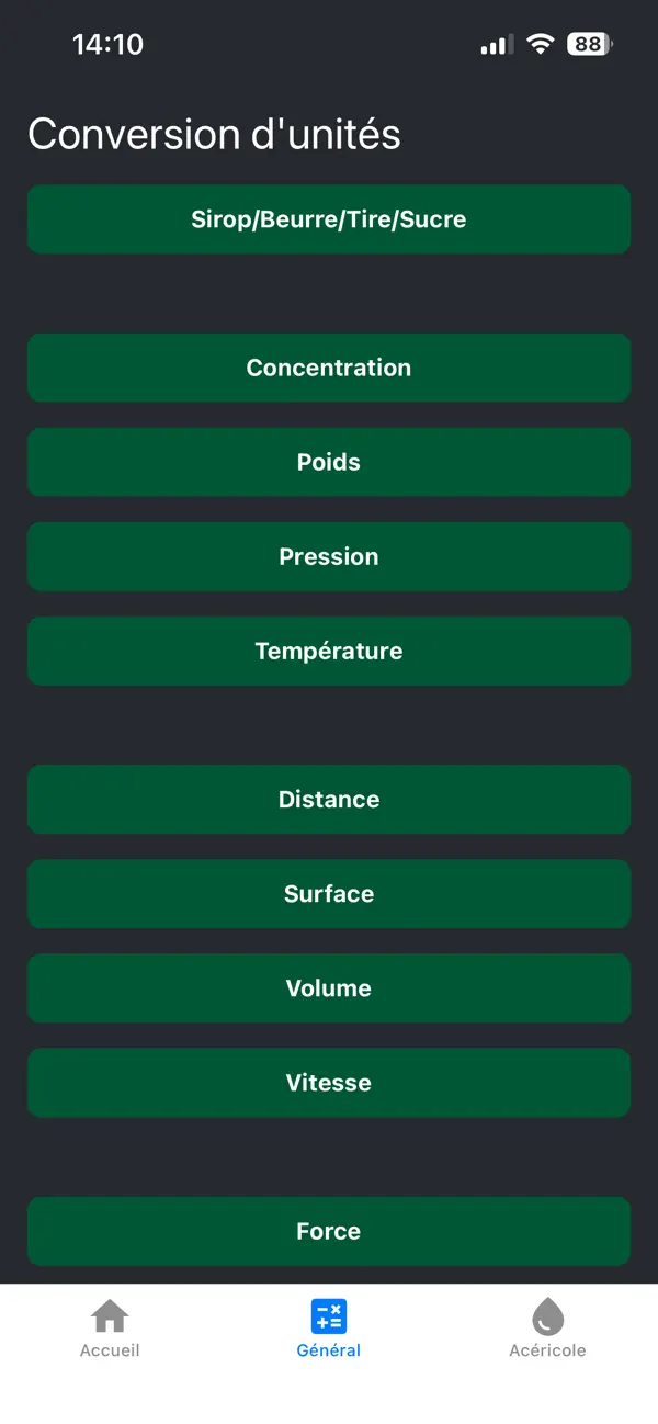 Screenshot #3 pour Convertisseur Acéricole