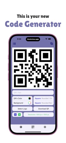 Kódika: QR/Bar code Generator screenshot