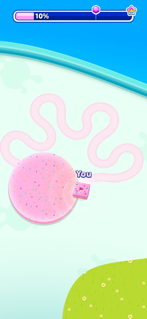 Paper.io 2 - Découvrez comment les utilisateurs peuvent agrandir leur domaine en dessinant des chemins et observer la progression de leur pourcentage de territoire dans la barre d'avancement.