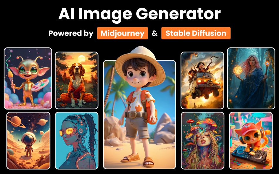 #1. AI Image Generator: Create Art (macOS) Ved: Zulfiqar Ali
