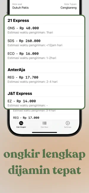 Cek Ongkir, Lacak Paket: Kilat screenshot 3