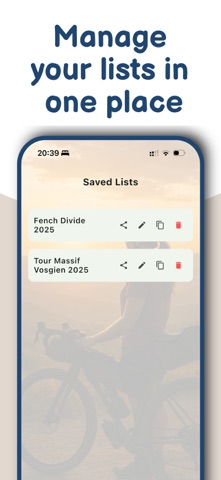 Bike-Packing App screenshot