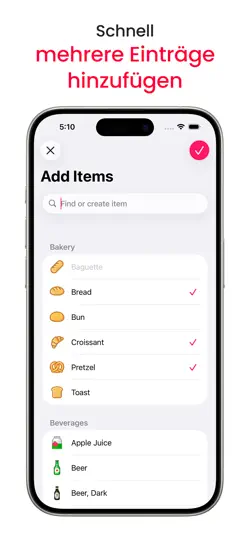 Screenshot von Airrends - Shopping List auf dem iPhone 2