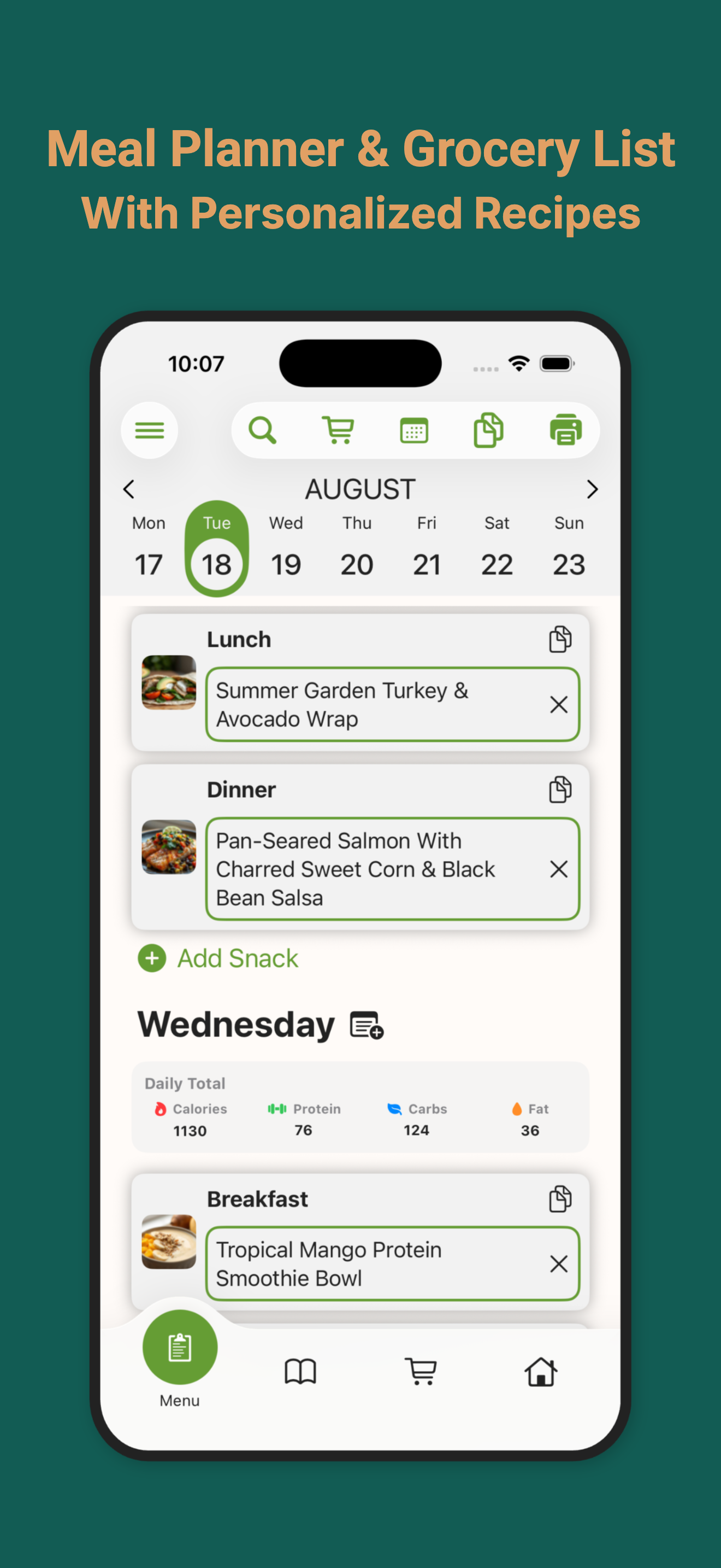 Meal Planner & Grocery List