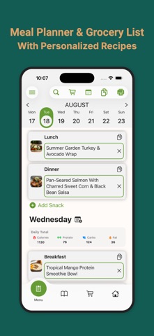 Meal Planner & Grocery List Screenshot 1 of 7