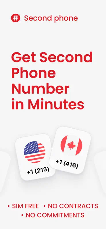 Second Phone Number: Call Text screenshot 1 of 6