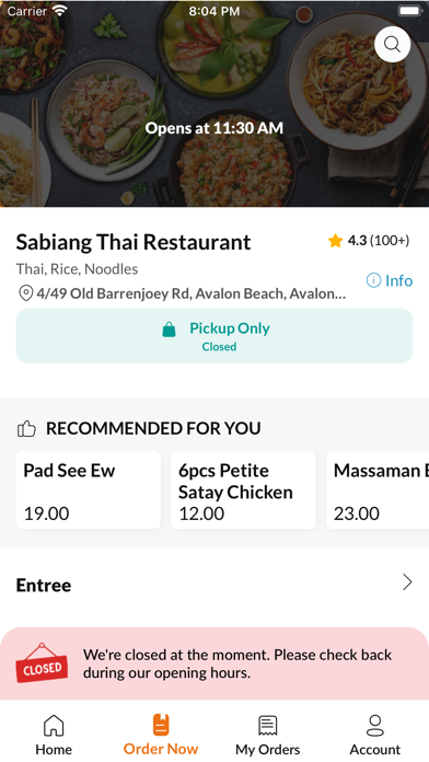 Sabiang Thai Restaurant Screenshot