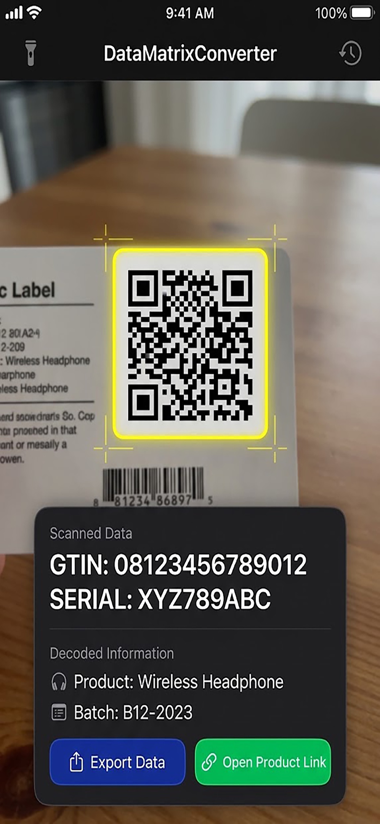 Screenshot 1 of DataMatrixConverter