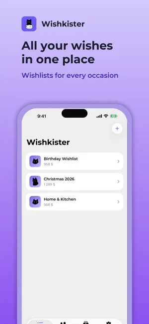Wishkister: Wishlist & Gifts screenshot 1