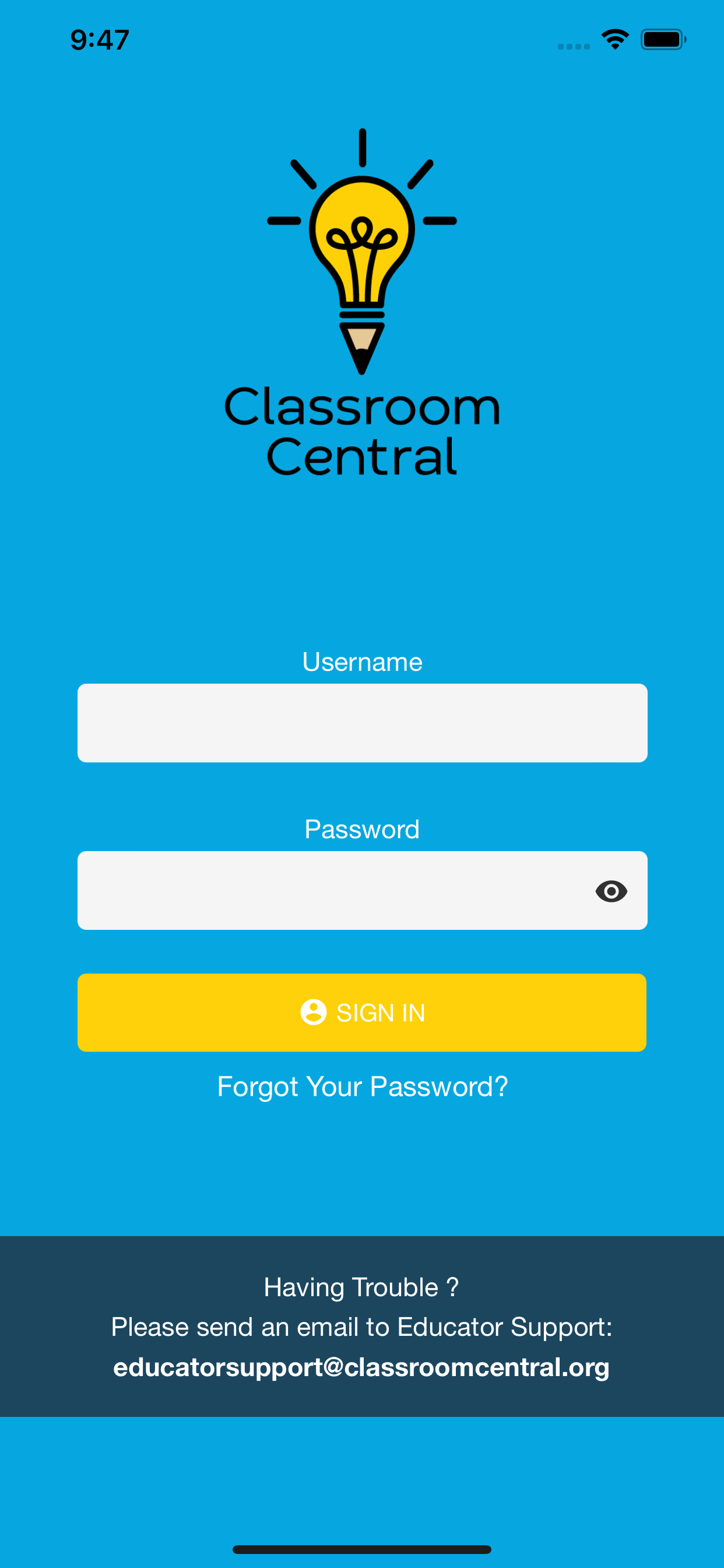 Classroom Central Application