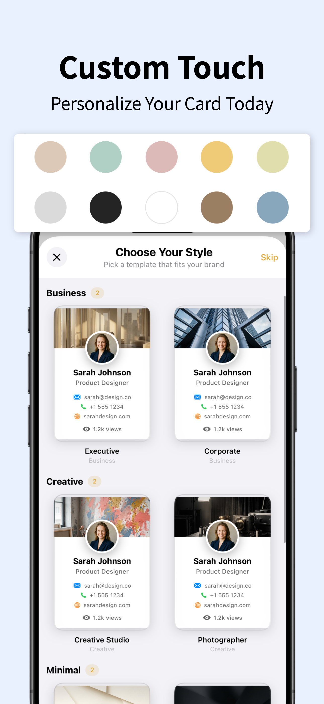 SayHi -  Business Card Creator