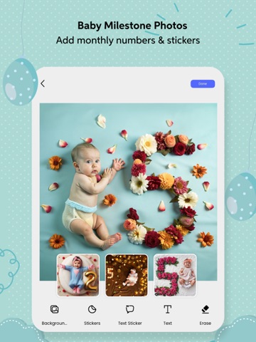 Baby Photo Editor : BabyO iPad screenshot