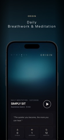ORIGIN Breathwork + Meditation Screenshot 1 of 10