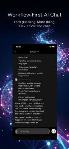 ChatThread: AI Chat & Workflow iPhone screenshot