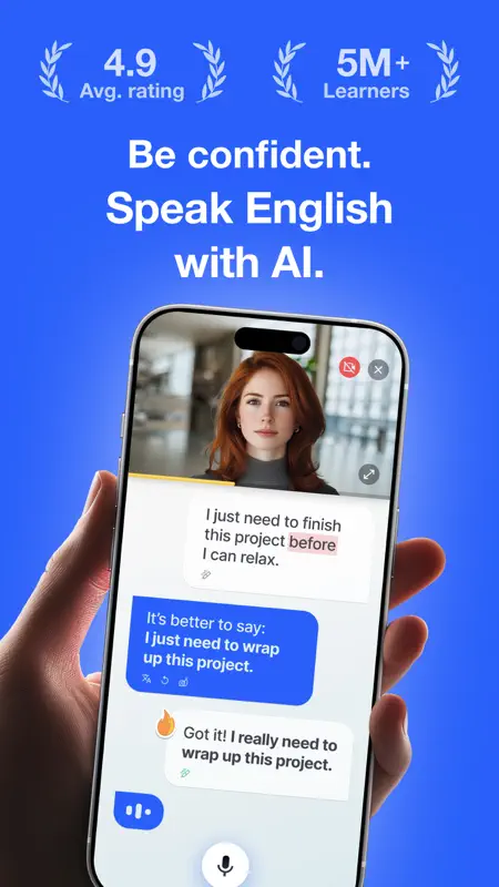 Speak English with Loora AI screenshot 1 of 7