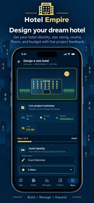 Hotel Empire: Tycoon Manager screenshot 1