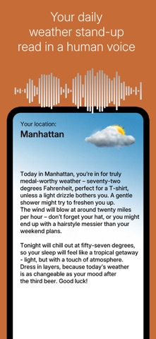 AI Weather Buddy iPhone screenshot