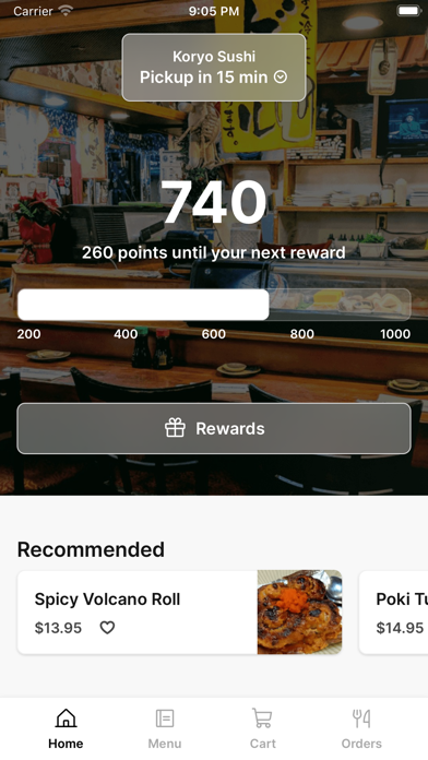 Koryo Sushi To Go iPhone screenshot 1 - Food & Drink app