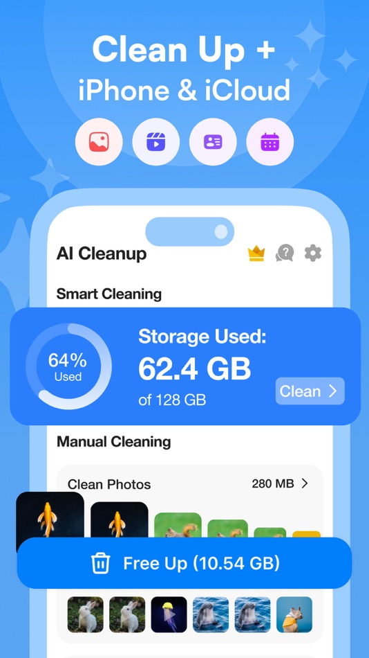 #1. AI Cleanup: Phone Cleaner App (iOS) 由: Rhophi Analytics LLP