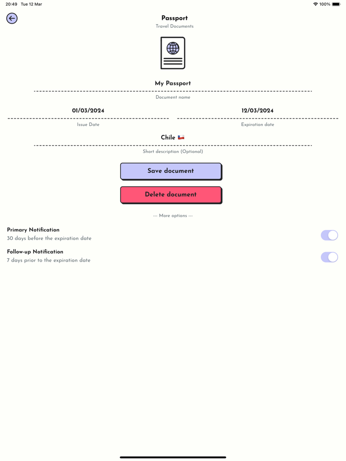 RemindMe Document Date Tracker