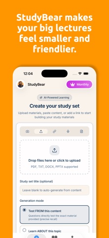 StudyBear AI: Flashcards screenshot