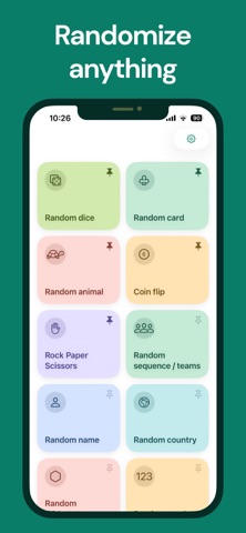 Random name & list generator screenshot
