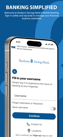 Roxboro Savings Bank Biz iPhone screenshot