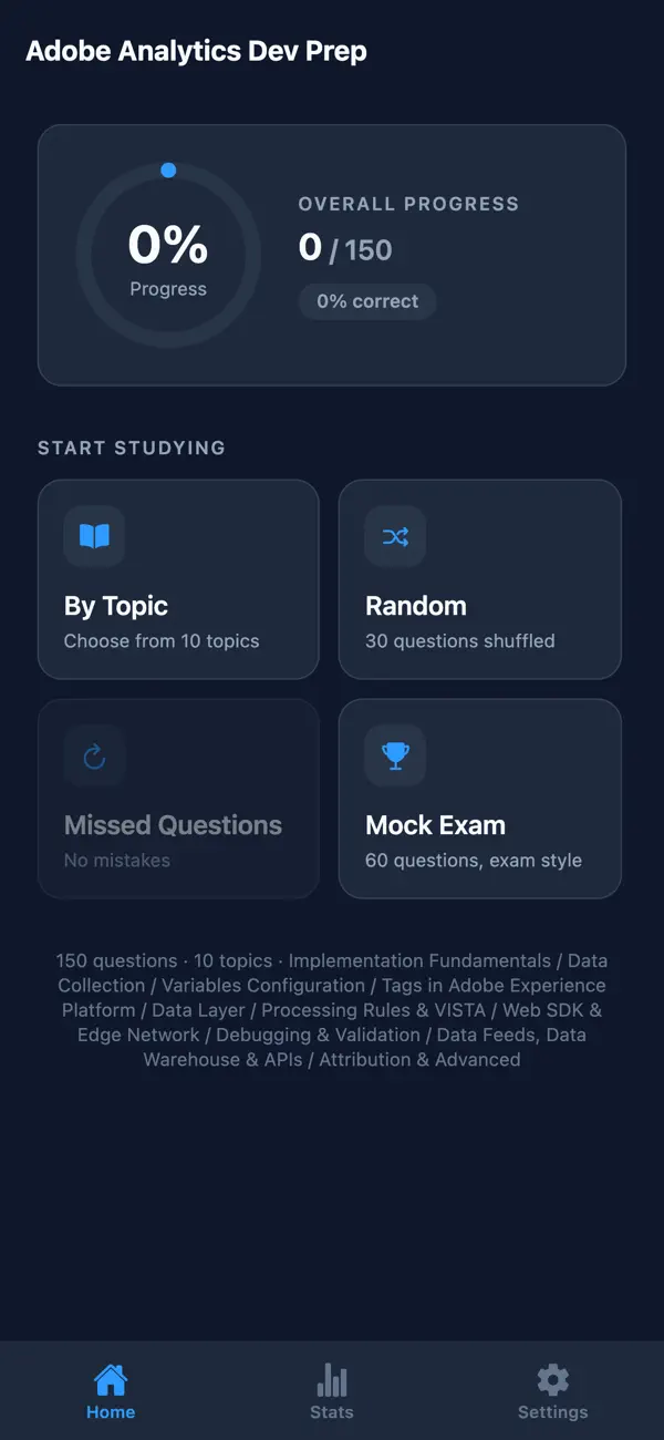 Screenshot #1 pour Adobe Analytics Dev Prep