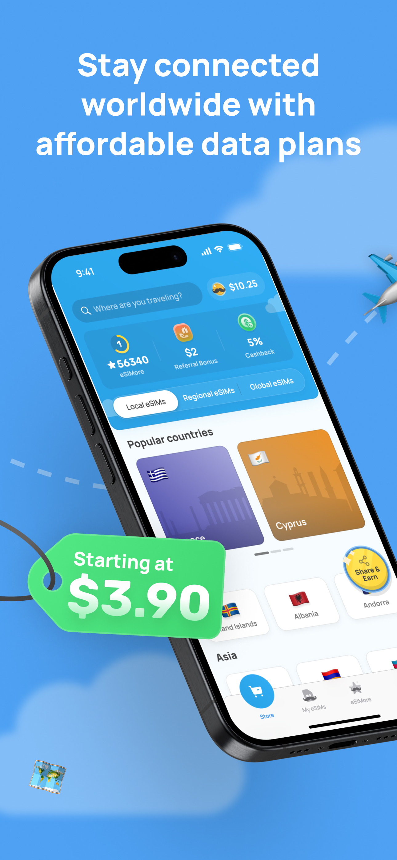 eSIMo: Travel eSIM & Calls