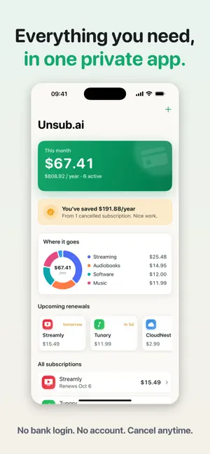 Unsub.ai: Cancel Subscriptions screenshot 2