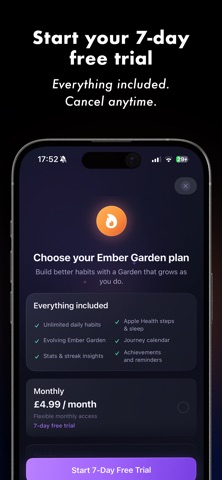 Habit Tracker - Ember Garden iPhone screenshot