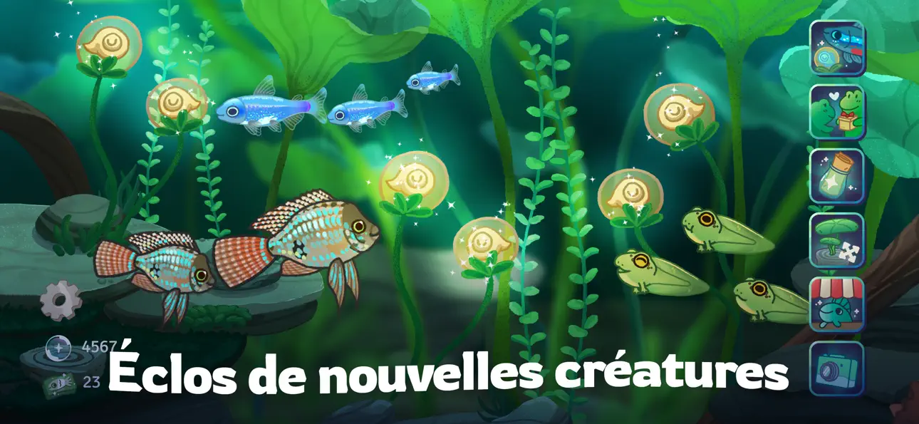 Pondlife — Relaxing Fish Game iOS Mod IPA screenshot 4 - iOS game interface