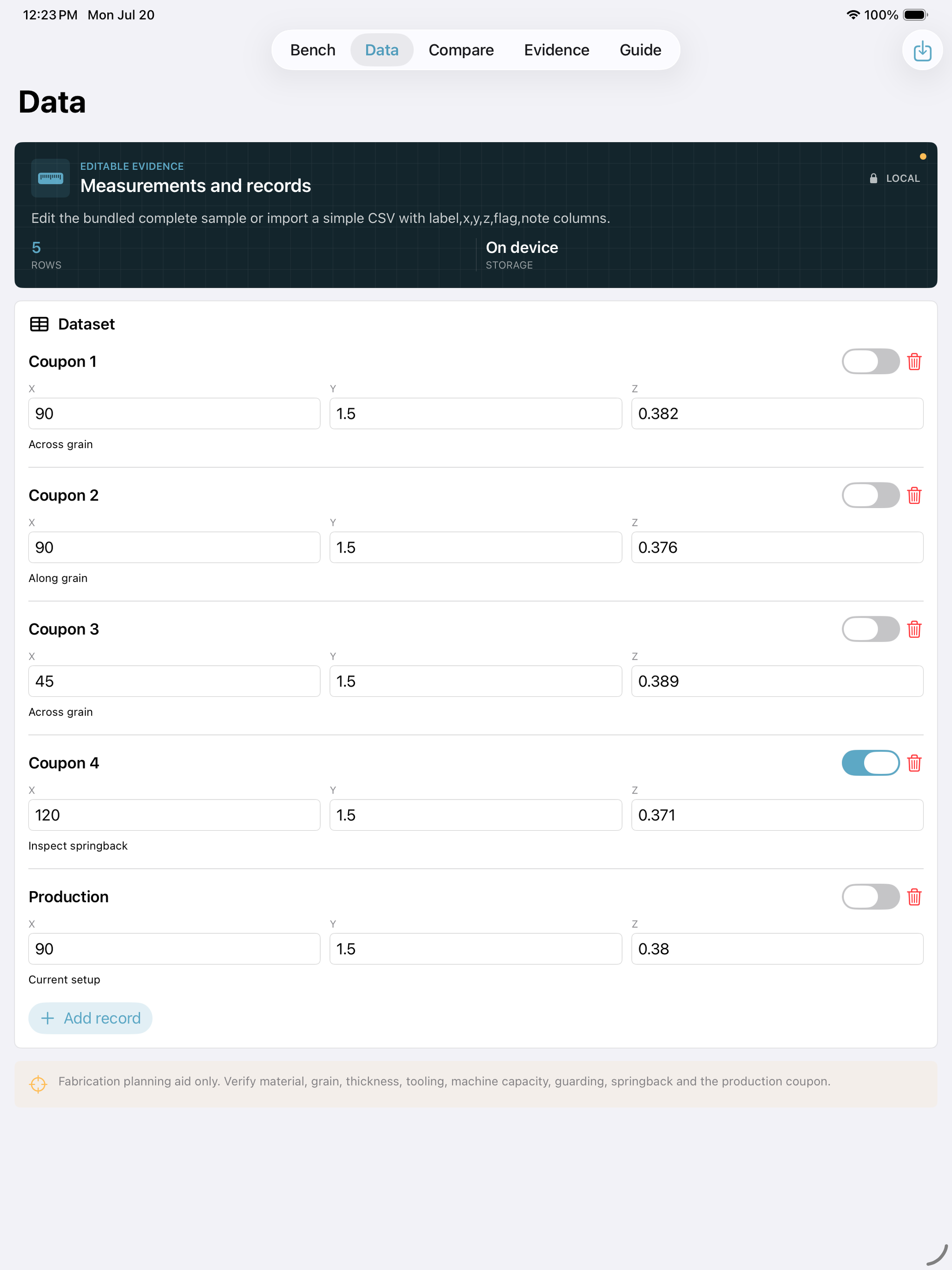 Foldradius: Sheet Metal iPad screenshot 2 of 4