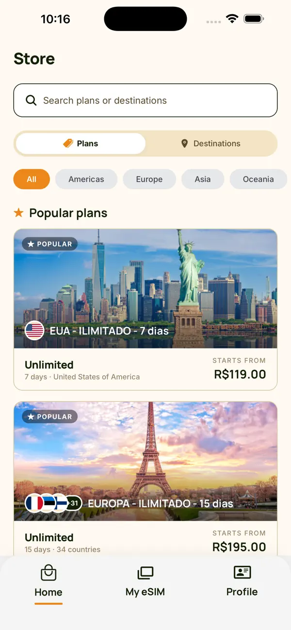 Screenshot #2 pour Trinity Travel eSIM
