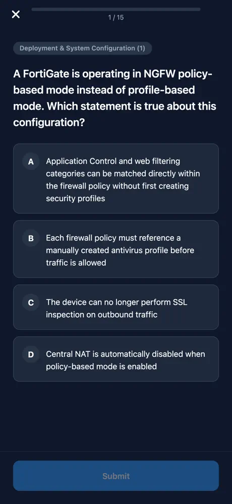FCP FortiGate Admin Prep screenshot 3