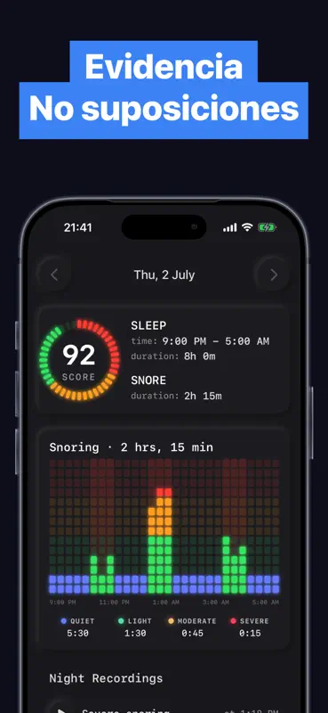 Grabador de Ronquidos: Snorly screenshot 3 of 9