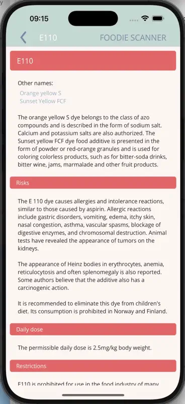 Foodie Scanner screenshot 4 of 6