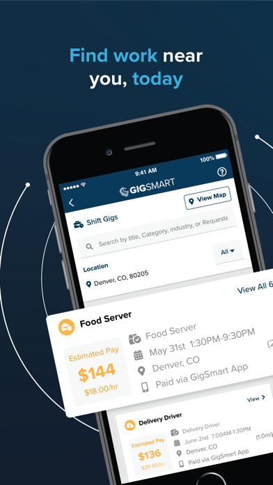 GigSmart Get Gigs iPhone screenshot 1 - Business app