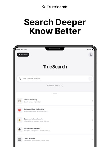 TrueSearch - AI People Search iPad screenshot