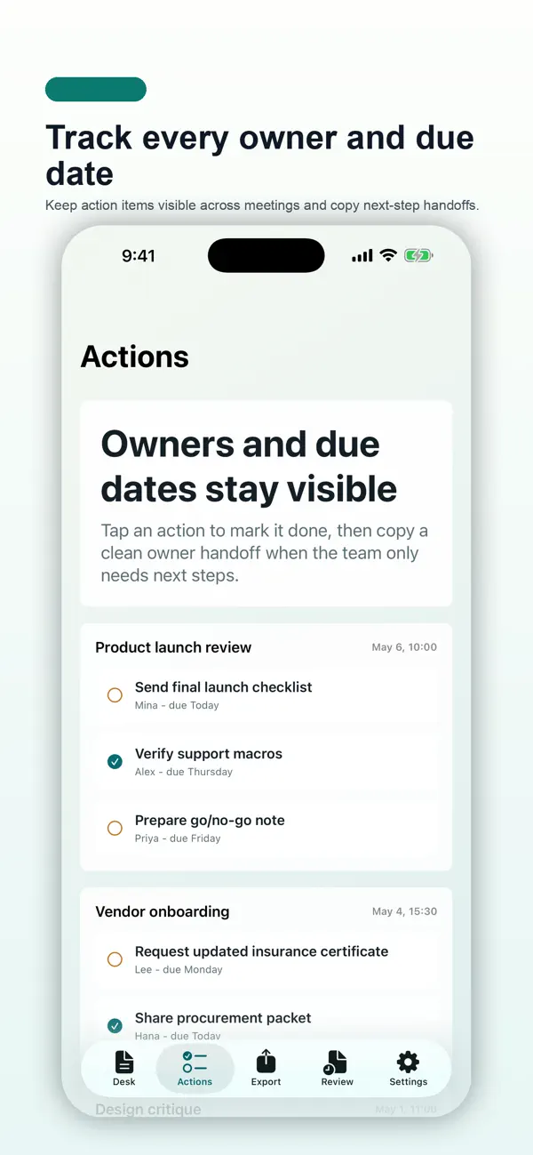 Screenshot #2 pour Meeting Minutes Private