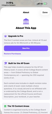 AP Art History Quiz & Notes iPhone screenshot