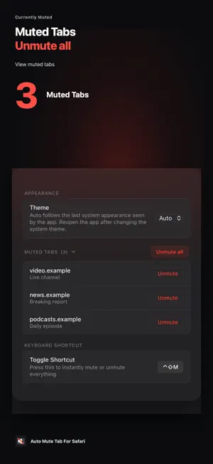 Auto Mute Tab For Safari screenshot 2