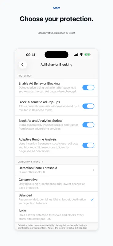 Atom Browser: Adblock, Scripts screenshot 7 of 10