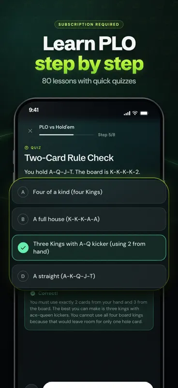 PLO Gecko: Omaha Poker Trainer screenshot 9 of 10