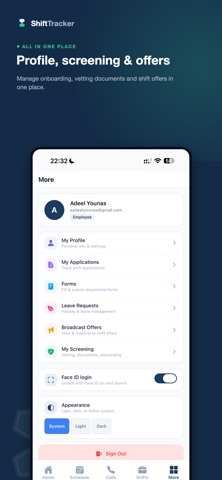 ShiftTracker screenshot