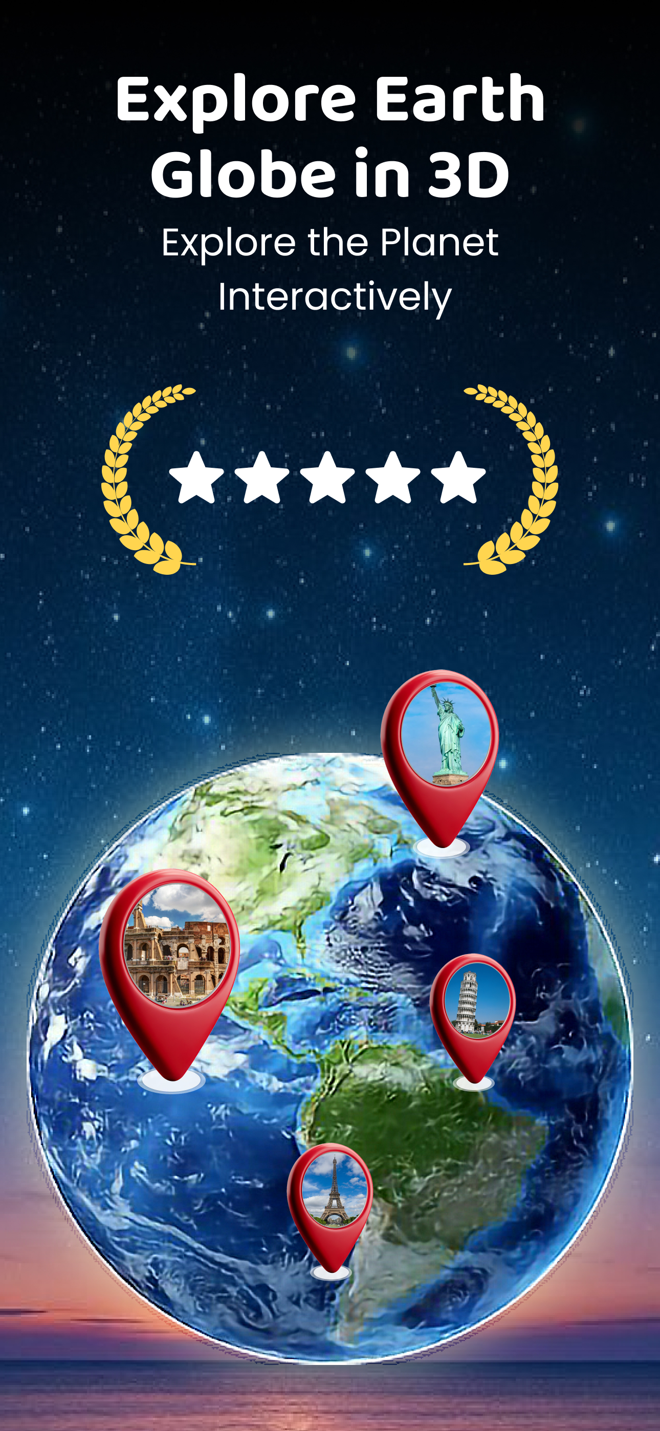 Globe 3D: Live Earth Map & GPS