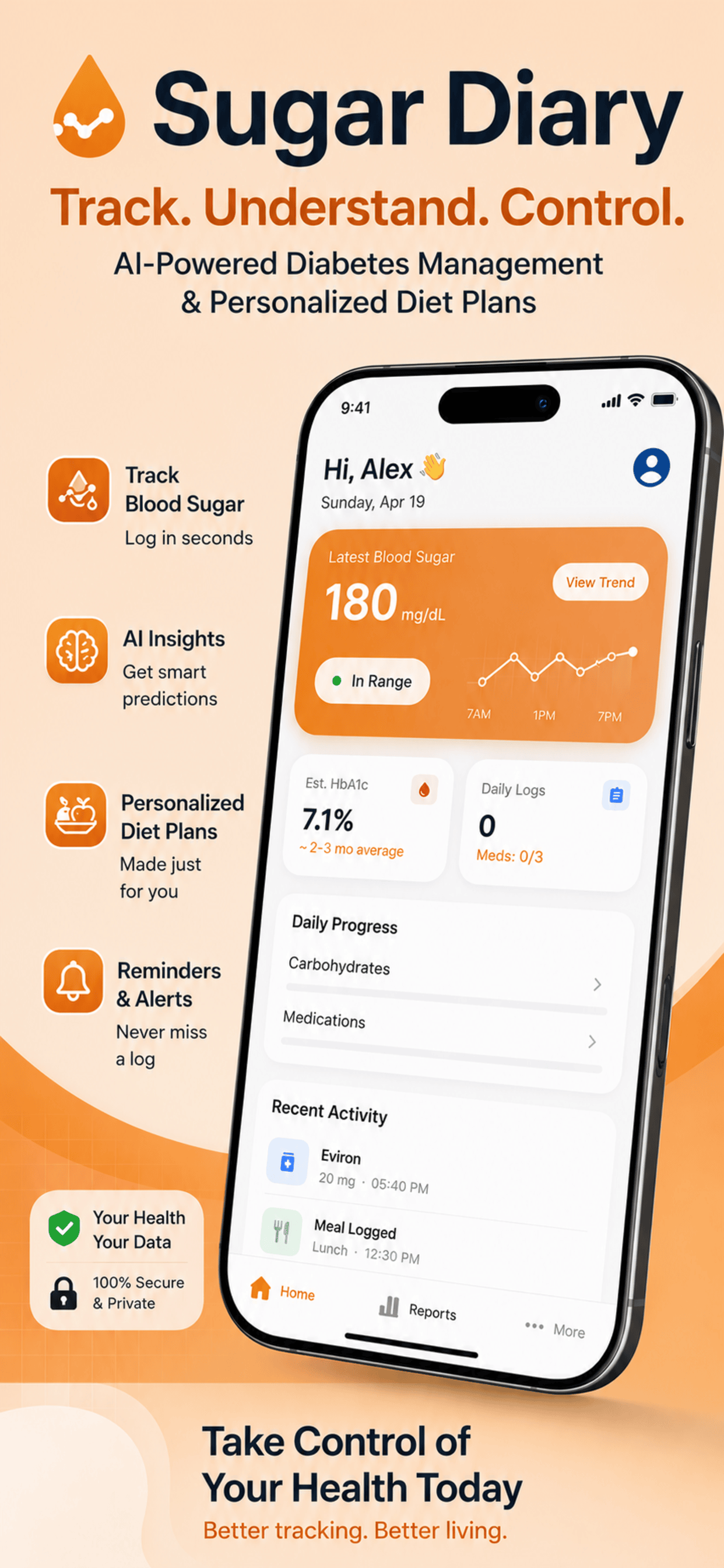 Blood Sugar & Glucose Diary screenshot 3