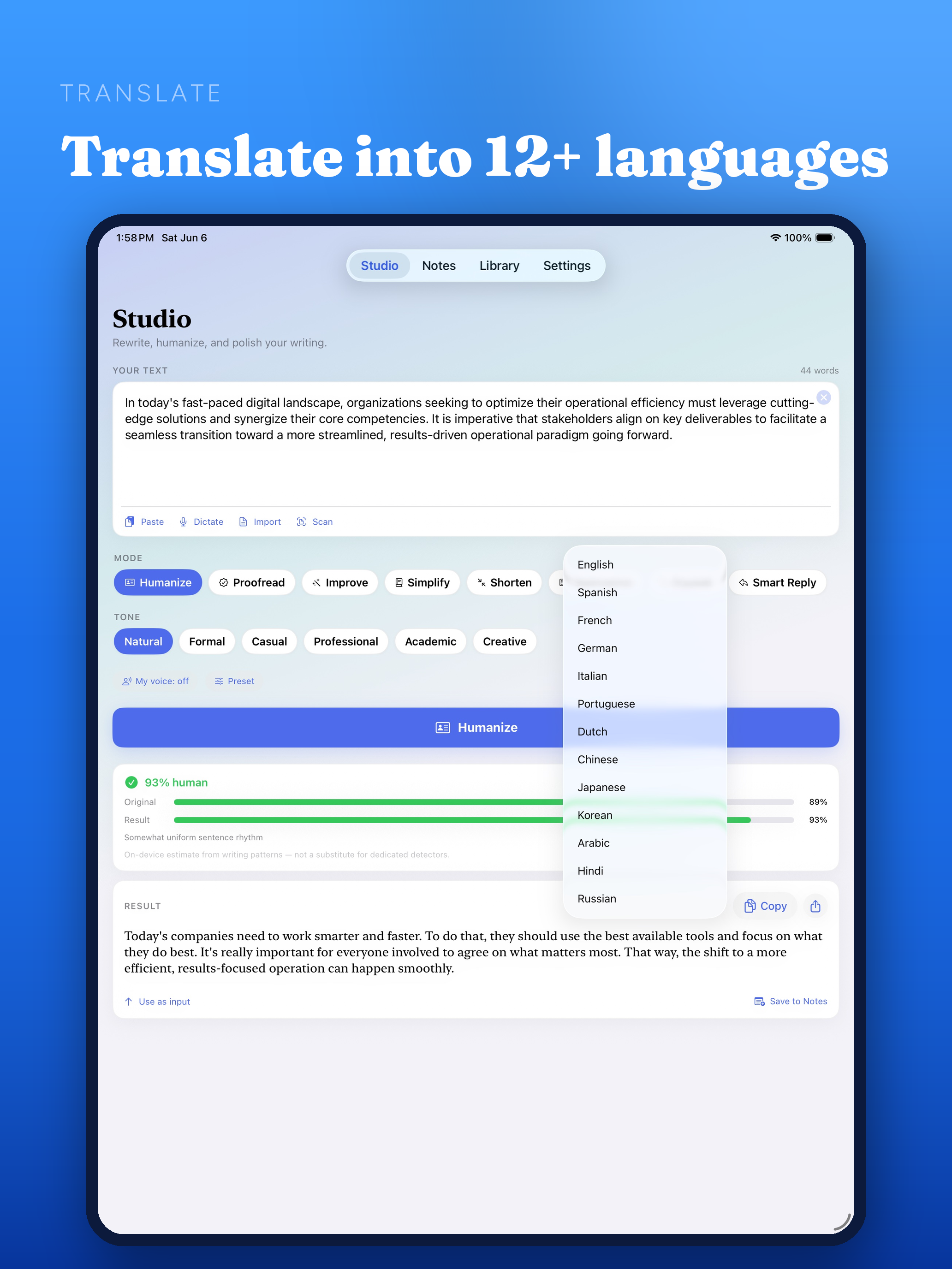 AI Text Rewriter: Humanize