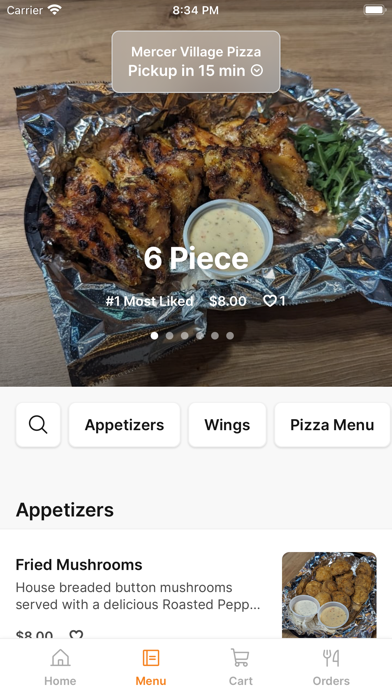 Mercer Village Pizza iPhone screenshot 2 - Food & Drink app