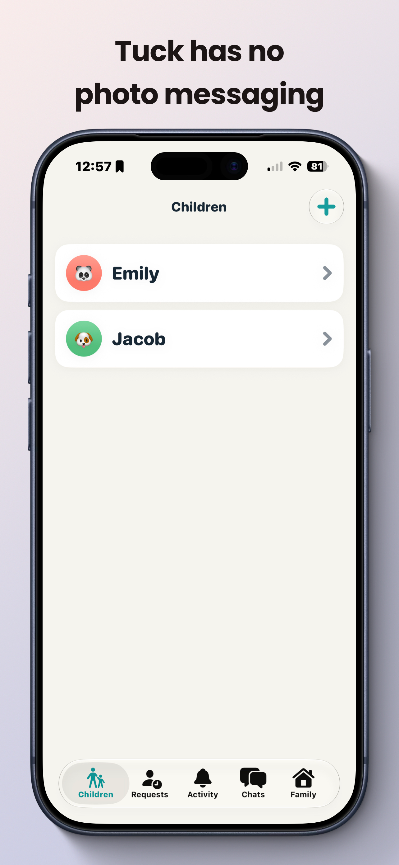 Tuck: Chat for families screenshot 2